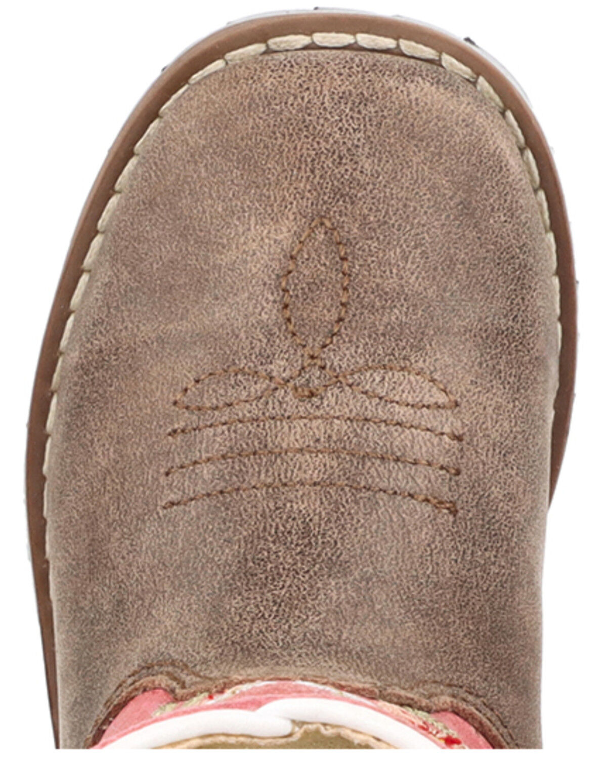 Image #5 - Smoky Mountain Toddler Girls' Autry Western Boots - Broad Square Toe, Chocolate, hi-res