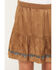 Image #2 - Shyanne Girls' Faux Suede Tiered Skirt, Coffee, hi-res