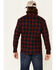 Image #4 - Flag & Anthem Men's Belhaven Plaid Long Sleeve Button Down Western Shirt, Maroon, hi-res