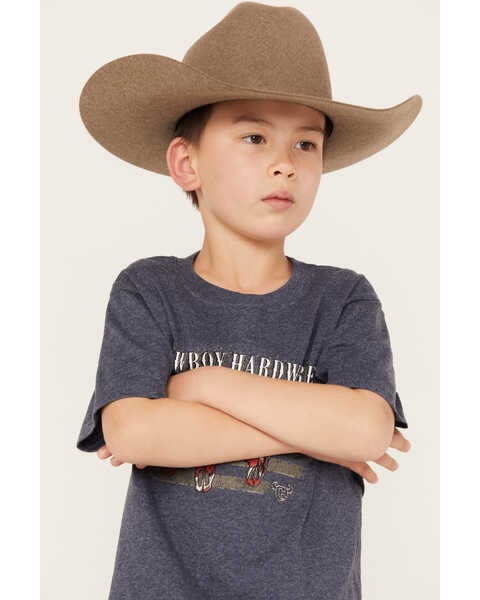 Image #2 - Cowboy Hardware Boys' Triple Flag Skull Graphic T-Shirt, , hi-res