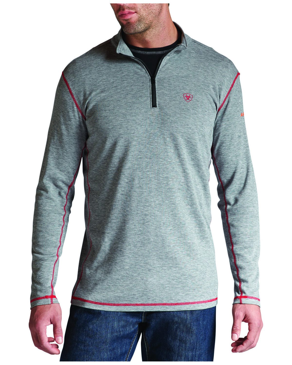Image #2 - Ariat Men's FR Polartec 1/4 Zip Baselayer Pullover - Big and Tall, , hi-res