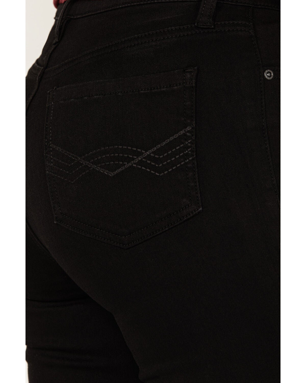Image #4 - Idyllwind Women's Knight Legend High Rise Bootcut Super Stretch Denim Jeans, Black, hi-res