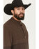 Image #2 - Cinch Men's Solid Button-Down Sweater, Brown, hi-res