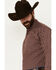 Image #2 - Ariat Men's Nicco Plaid Print Long Sleeve Button-Down Performance Shirt - Big , Wine, hi-res