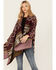 Shyanne Women's Melange Yarn Cozy Shawl , Maroon, hi-res