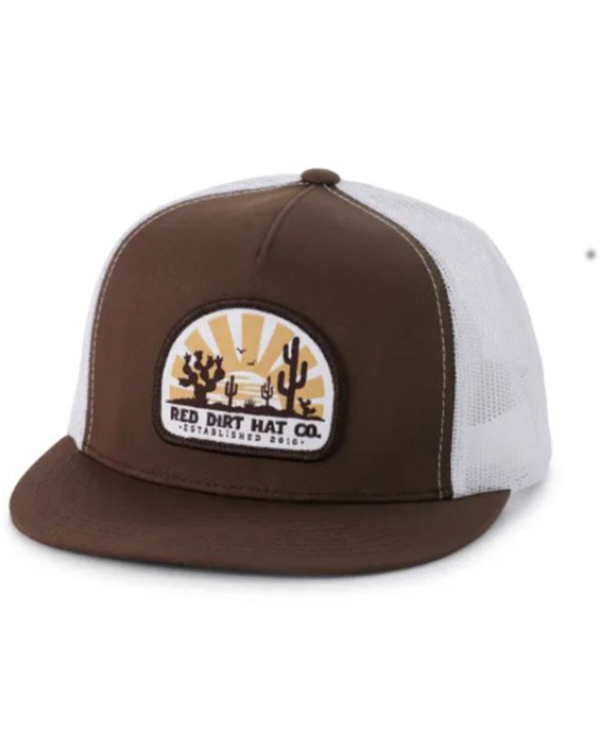 Image #1 - Red Dirt Hat Men's Free Rein Logo Patch Ball Cap, Brown, hi-res