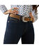 Image #2 - Ariat Women's Dark Wash Mid Rise Ella Stretch Straight Jeans, Blue, hi-res