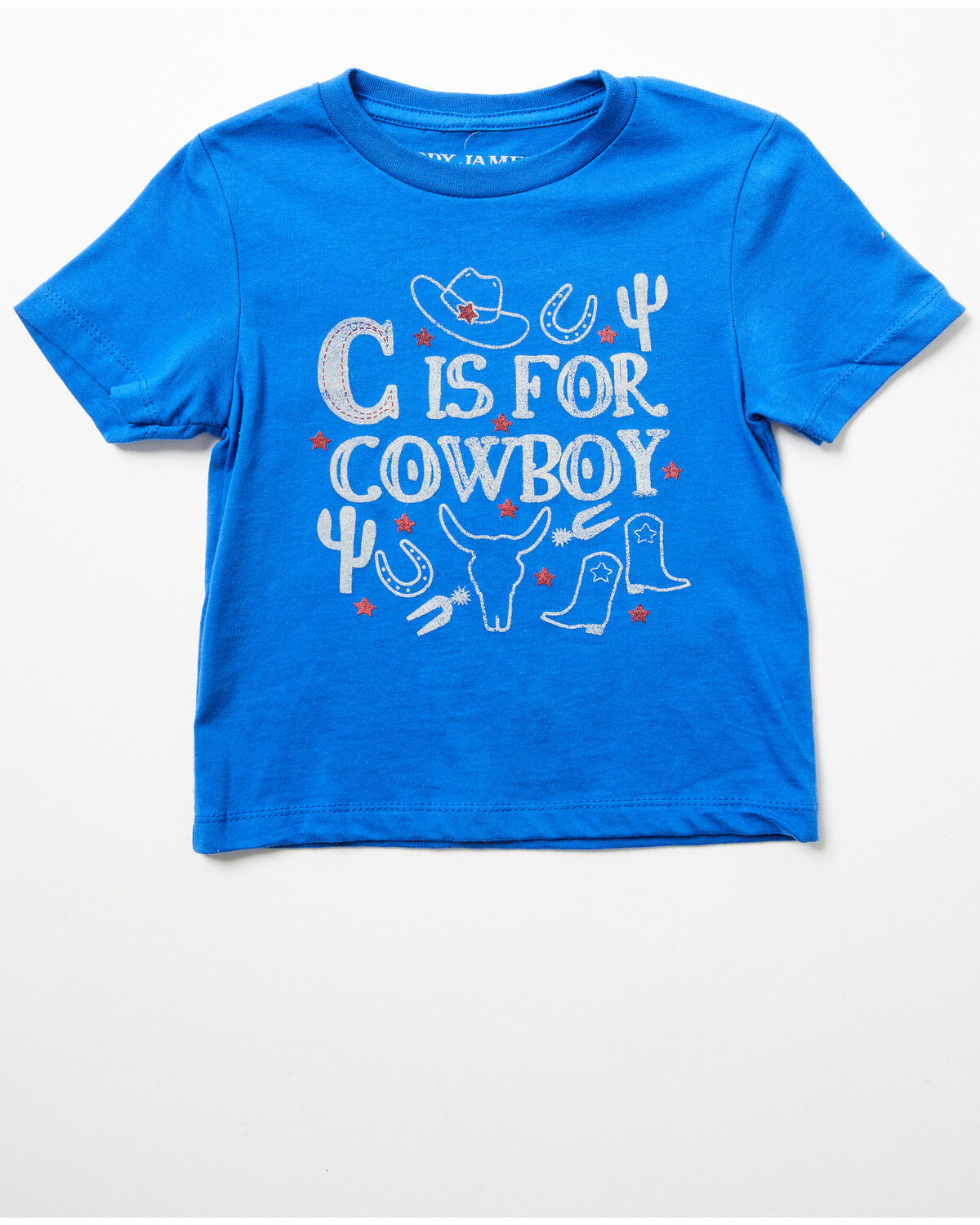 Image #1 - Cody James Toddler Boys' C Is For Cowboy Short Sleeve Graphic T-Shirt, Royal Blue, hi-res