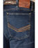 Image #4 - Wrangler 20X Men's Blueberry Garden Dark Wash Slim Straight Stretch Jeans, Dark Wash, hi-res
