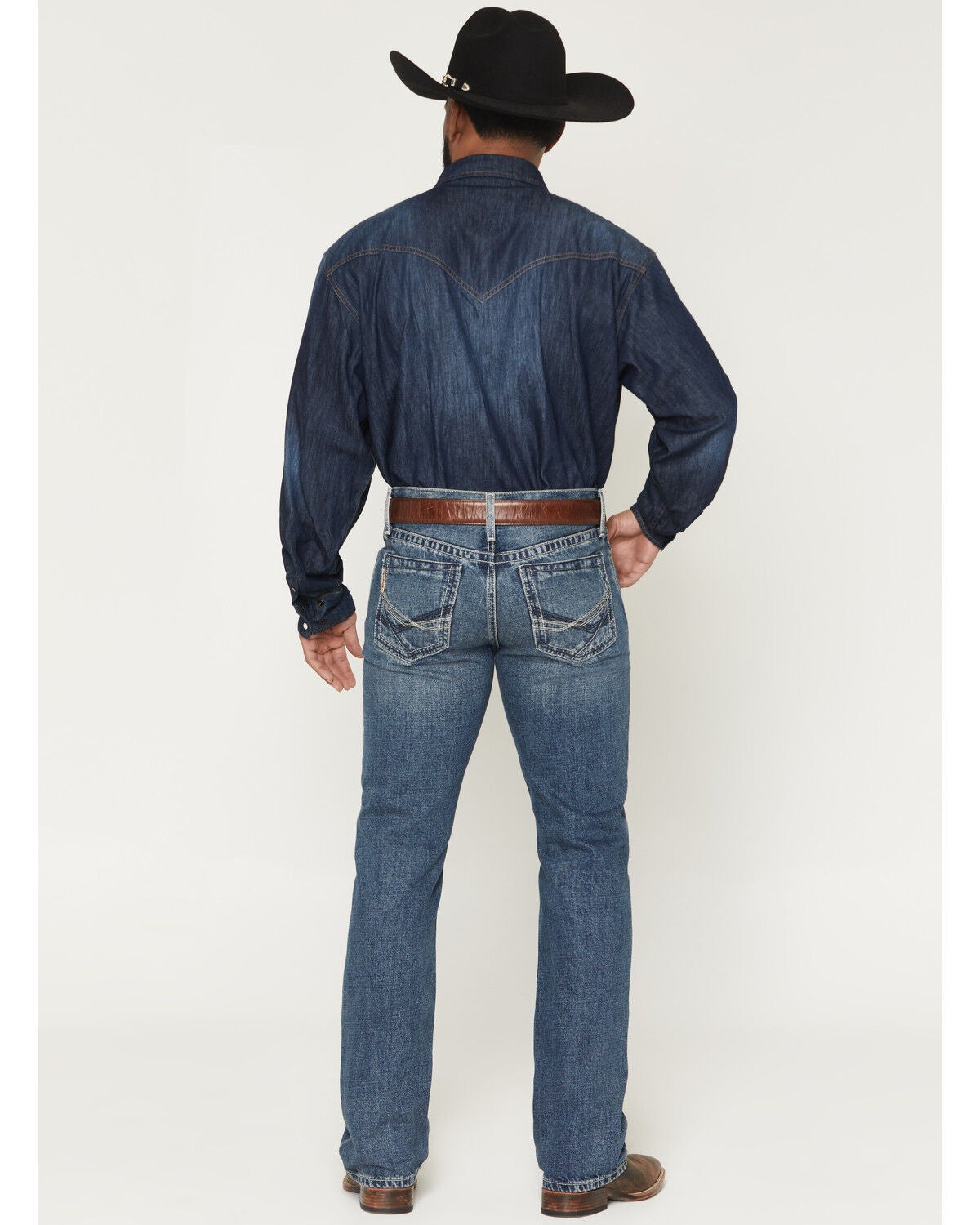 Image #3 - Cinch Men's Ian Medium Wash Slim Bootcut Rigid Denim Jeans, Indigo, hi-res
