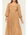 Image #3 - Listicle Women's Lace Long Sleeve Midi Dress, Caramel, hi-res