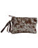 Myra Bag Women's Brown & White Hair-on Pouch Bag, Brown, hi-res
