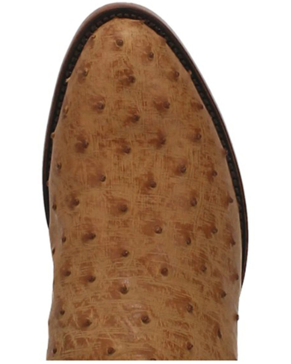 Image #6 - Dan Post Men's Gehrig Exotic Ostrich Western Boots - Round Toe, Tan, hi-res
