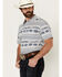 Image #2 - Cody James Men's Apache Trail Southwestern Striped Short Sleeve Button-Down Stretch Western Shirt, Navy, hi-res