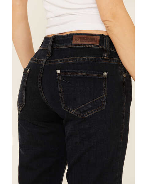 Rock & Roll Denim Women's Mid Rise Trouser Jeans, Blue, hi-res