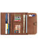 Image #3 - American West Lady Lace Tri-Fold Leather Wallet, Brown, hi-res