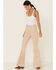 Image #1 - Wishlist Women's High Rise Stretch Flare Jeans, Taupe, hi-res