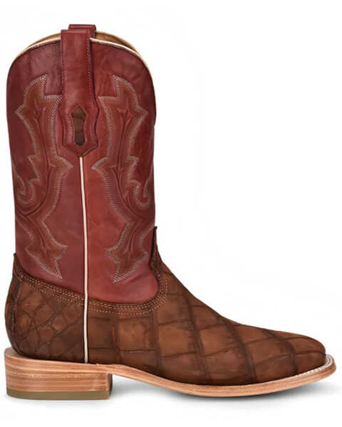 Image #2 - Corral Men's Exotic Alligator Embroidered Western Boots - Broad Square Toe, Red, hi-res