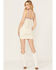 Shyanne Women's Americana Embroidered Denim Dress, White, hi-res