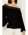 Panhandle Women's Embroidered Off the Shoulder Long Sleeve Top, Black, hi-res