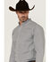 Image #2 - Ariat Men's Creek Plaid Print Long Sleeve Button-Down Western Shirt, Light Blue, hi-res