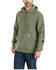 Image #1 - Carhart Men's Loose Fit Midweight Logo Hooded Sweatshirt, Olive, hi-res