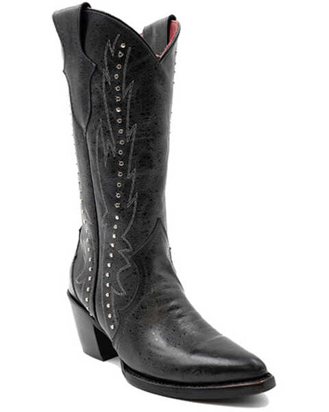 Image #1 - Ferrini Women's Siren Western Boots - Snip Toe , Black, hi-res
