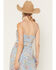 Image #4 - Originality Women's Boot Barn Exclusive Printed Lace Corset Tank, Blue, hi-res