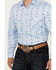 Image #3 - Rough Stock by Panhandle Men's Chambray Southwestern Print Long Sleeve Snap Western Shirt, Blue, hi-res