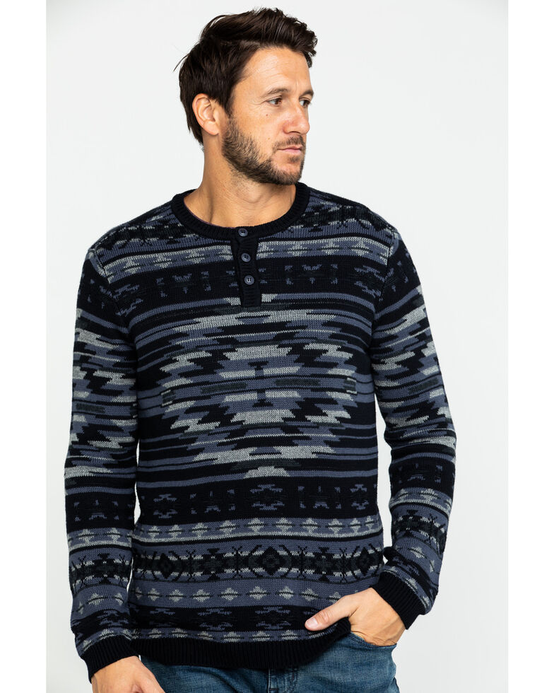Moonshine Spirit Men's Durango Southwestern Print Sweater, Black, hi-res