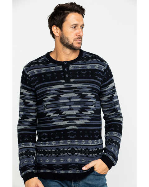 Image #1 - Moonshine Spirit Men's Durango Southwestern Print Sweater, Black, hi-res