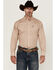 Image #1 - Ariat Men's Frazier Geo Print Long Sleeve Button-Down Western Shirt, Tan, hi-res