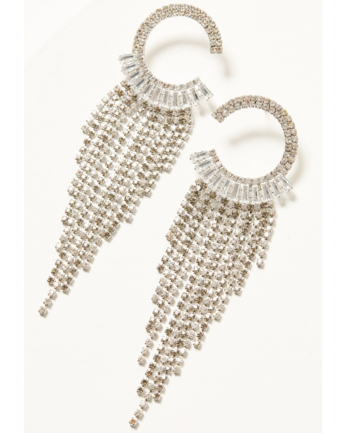 Image #2 - Wonderwest Women's Fringe Earrings, Silver, hi-res