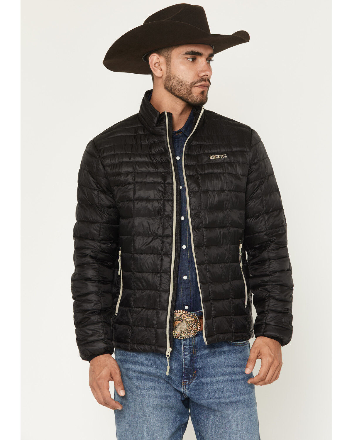 Image #1 - Resistol Men's Cold Bloq Puffer Jacket, Black, hi-res