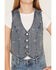 Image #3 - Ashley Girls' Bow Embroidered Denim Vest, Medium Wash, hi-res