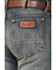 Image #4 - Wrangler Retro Men's Dark Knight Wash Slim Straight Jeans, Dark Rinse, hi-res