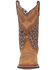 Laredo Women's Wild Arrow Western Performance Boots - Broad Square Toe, Honey, hi-res