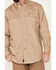 Ariat Men's FR Solid Twill Long Sleeve Button Down Work Shirt, Khaki, hi-res