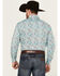 Image #4 - Rough Stock by Panhandle Men's Paisley Print Long Sleeve Pearl Snap Stretch Western Shirt, Turquoise, hi-res