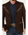 Image #3 - Scully Men's Diamond Embroidered Sportcoat, Chocolate, hi-res