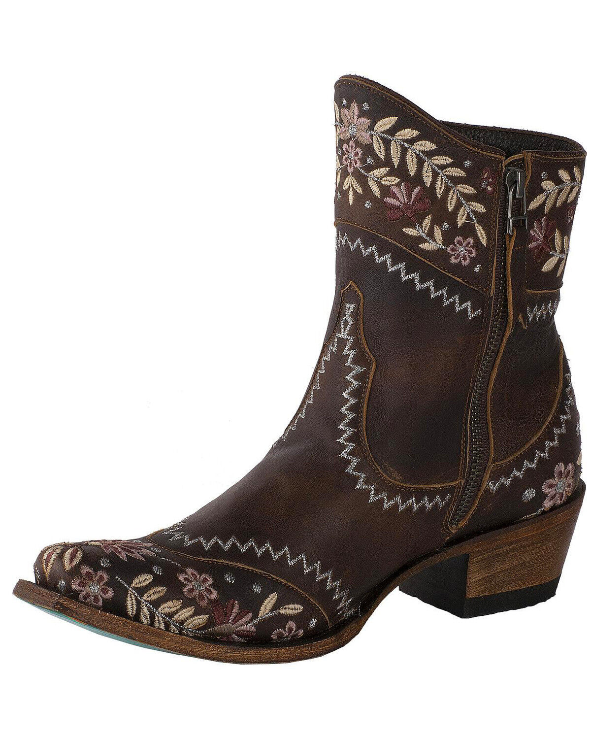 floral embroidered western boots
