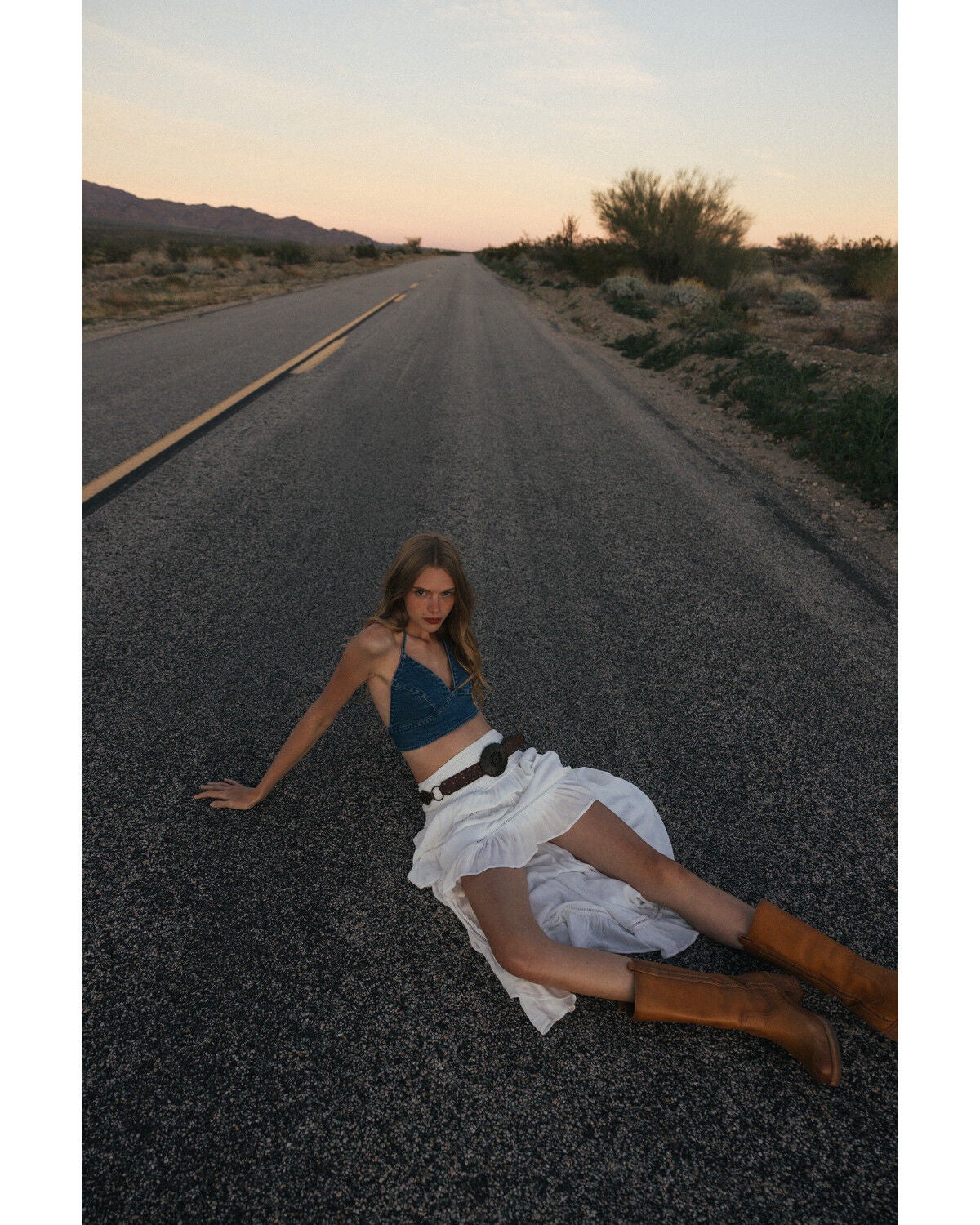Image #2 - Cleo + Wolf Women's Ruffle High-Low Skirt, Ivory, hi-res