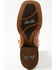 Dan Post Women's Exotic Full-Quill Ostrich Western Boots - Broad Square Toe, Brown, hi-res