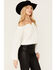 Image #2 - Tempted Women's Crochet Long Sleeve Top, Ivory, hi-res