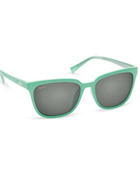 Hobie Women's Monica Aqua Satin & Gray Polarized Sunglasses , Aqua, hi-res
