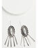 Image #1 - Shyanne Women's Concho Fringe Earrings, Silver, hi-res