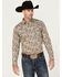 Image #1 - Cody James Men's Gold Dust Paisley Print Long Sleeve Pearl Snap Western Shirt - Tall , White, hi-res