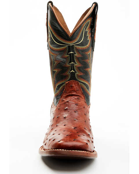 Image #4 - Cody James Men's Exotic Full-Quill Ostrich Western Boots - Broad Square Toe, Cognac, hi-res