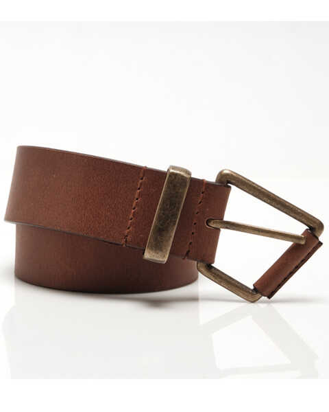Image #1 - Free People Women's Getty Leather Belt, Mahogany, hi-res