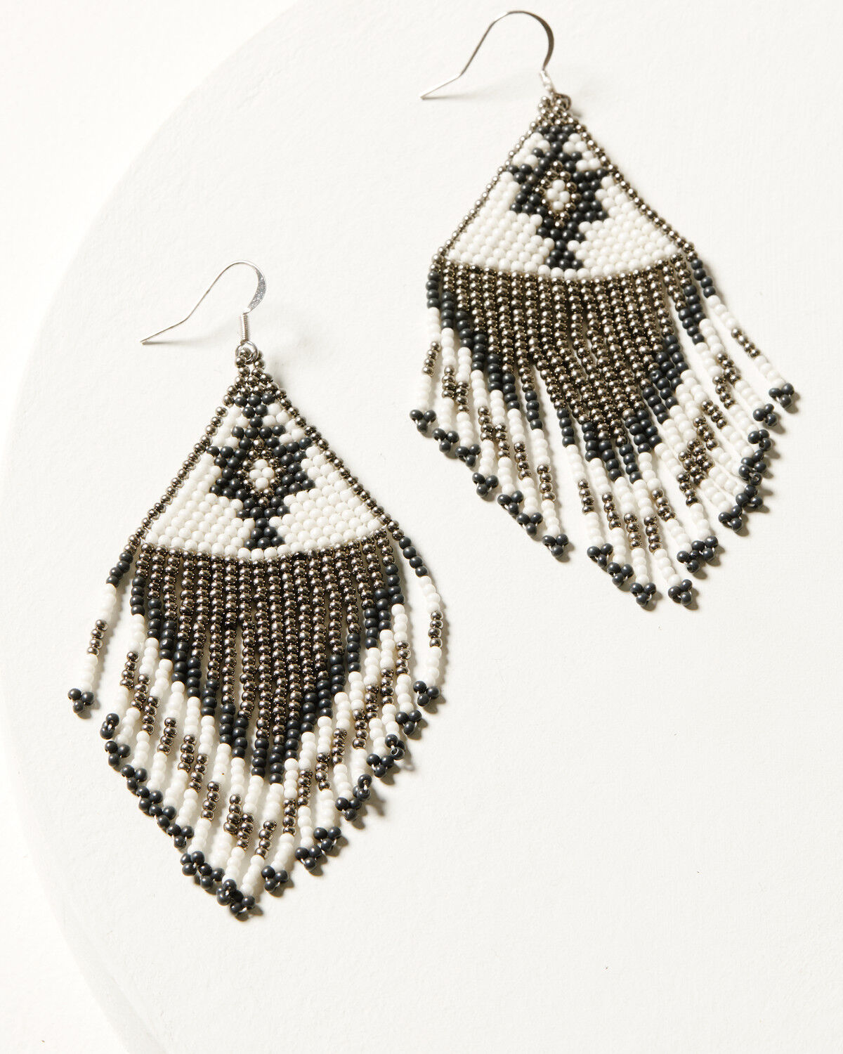 Image #1 - Idyllwind Women's Beaded Bianco Earrings, White, hi-res